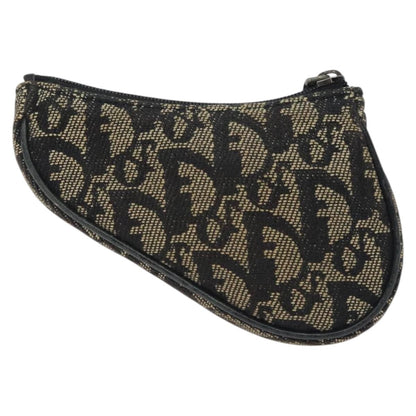 Christian Dior Saddle Coin Purse Trotter Canvas Black Canvas Wallets Accessory ()