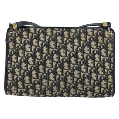 Christian Dior Vintage Trotter Shoulder Bag Canvas Navy Canvas Shoulder Bag Bag ()