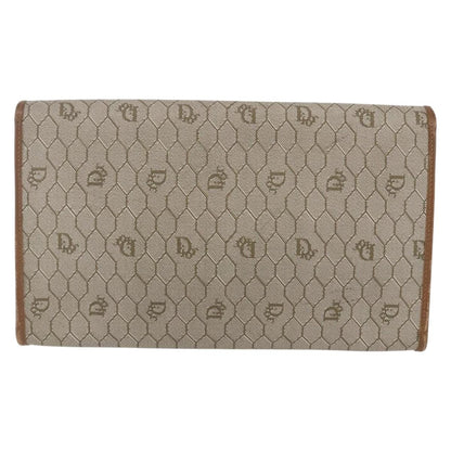 Christian Dior Vintage Honeycomb Chain Canvas Beige Canvas Shoulder Bag Bag ()