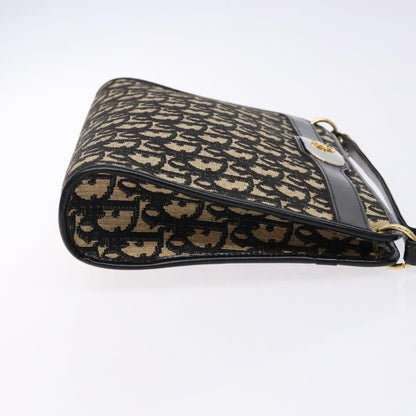 Christian Dior Vintage Trotter Shoulder Bag Canvas Navy Canvas Bag ()