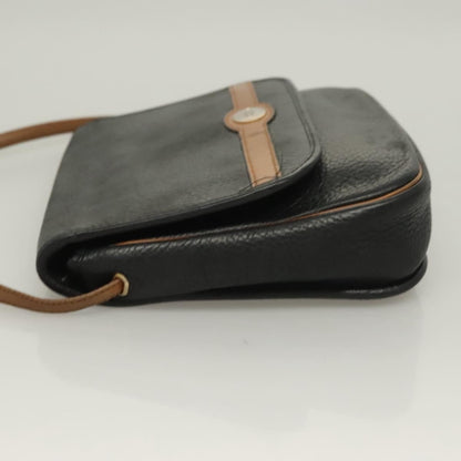 Christian Dior Vintage Trotter Crossbody Bag Leather Black Leather Clutche & Pouche Bag ()