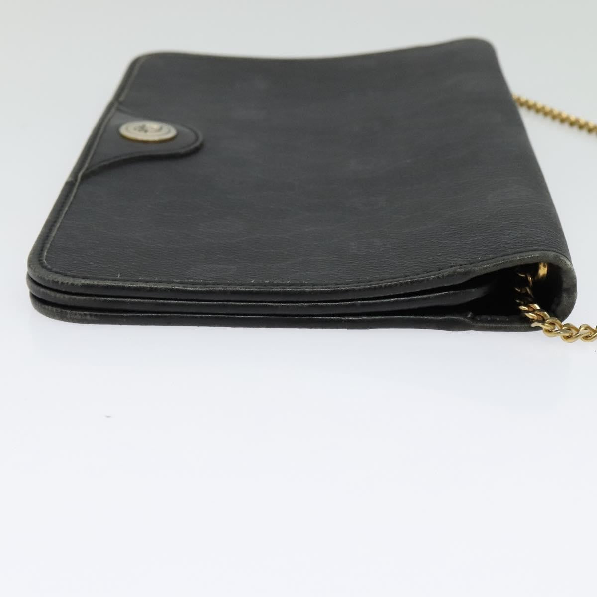 Christian Dior Vintage Honeycomb Chain Canvas Black Canvas Bag ()