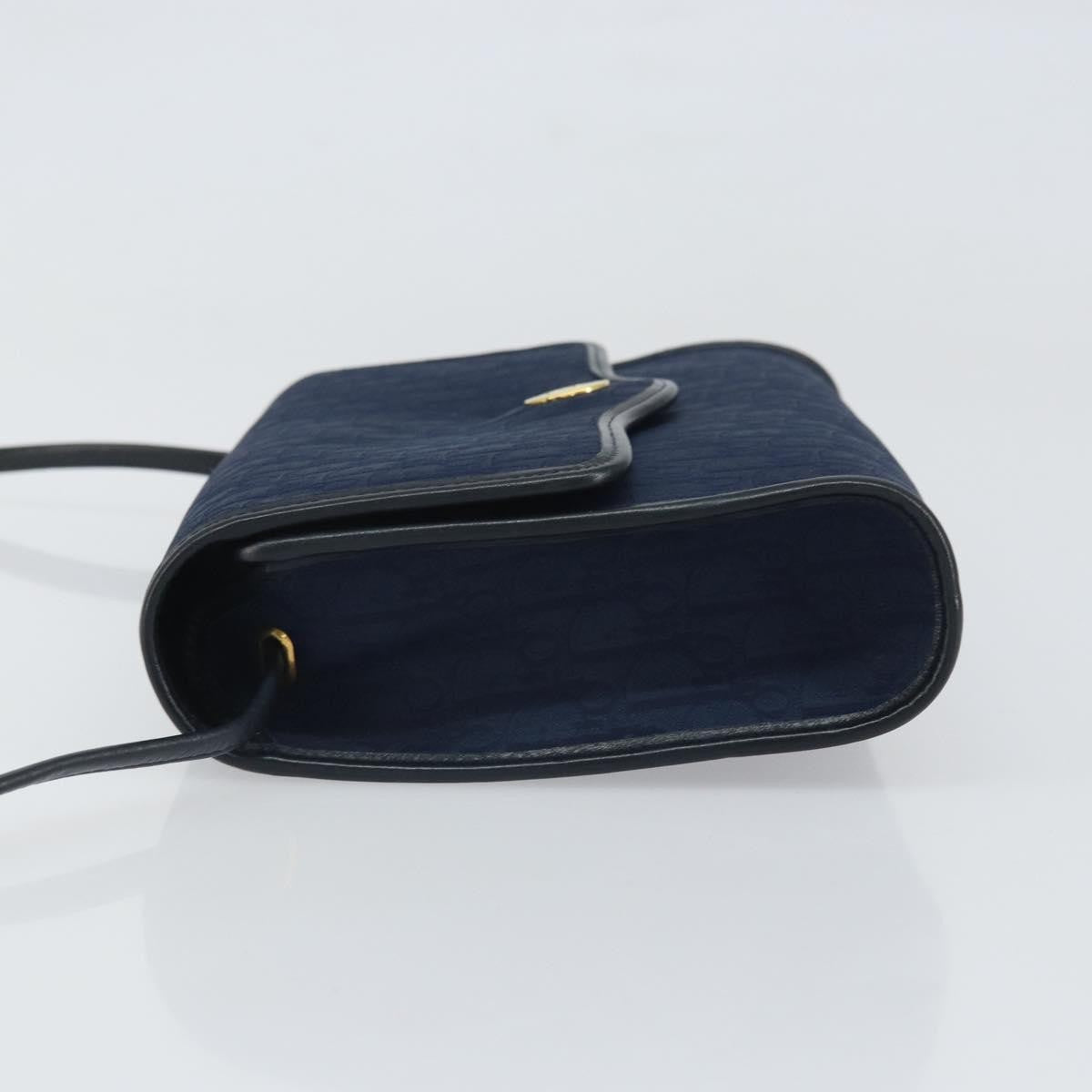 Christian Dior Vintage Trotter Shoulder Bag Canvas Navy Canvas Shoulder Bag Bag ()