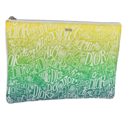 Christian Dior Pouch Stussy Nylon Yellow Nylon Clutche & Pouche Bag ()