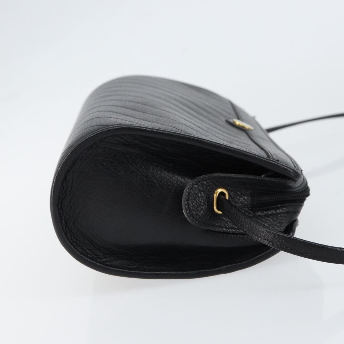 Christian Dior Vintage Shoulder Bag Leather Black Leather Shoulder Bag Bag ()
