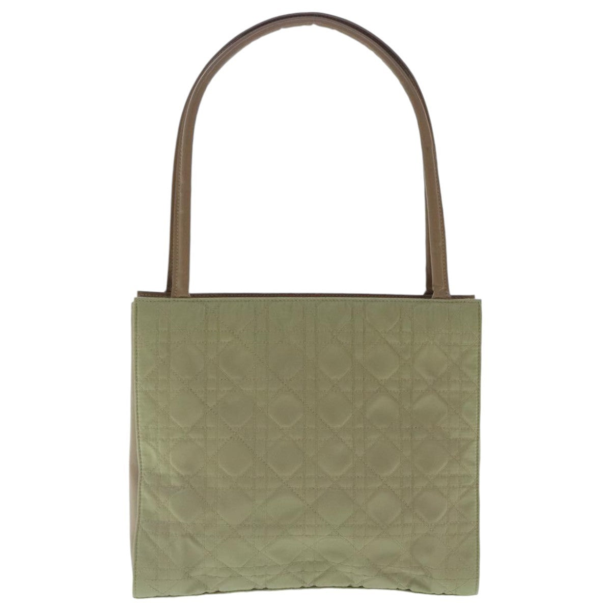 Christian Dior Vintage Tote Cannage Quilt Nylon Beige Nylon Tote Bag Bag ()