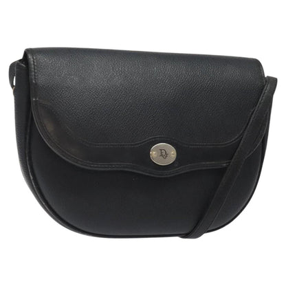 Christian Dior Vintage Honeycomb Flap Crossbody Bag Coated Canvas Black Canvas Bag ()