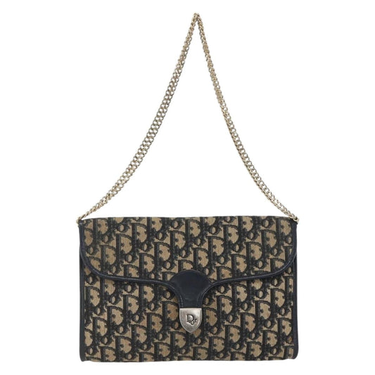 Christian Dior Vintage Trotter Shoulder Bag Canvas Navy Canvas Shoulder Bag Bag ()