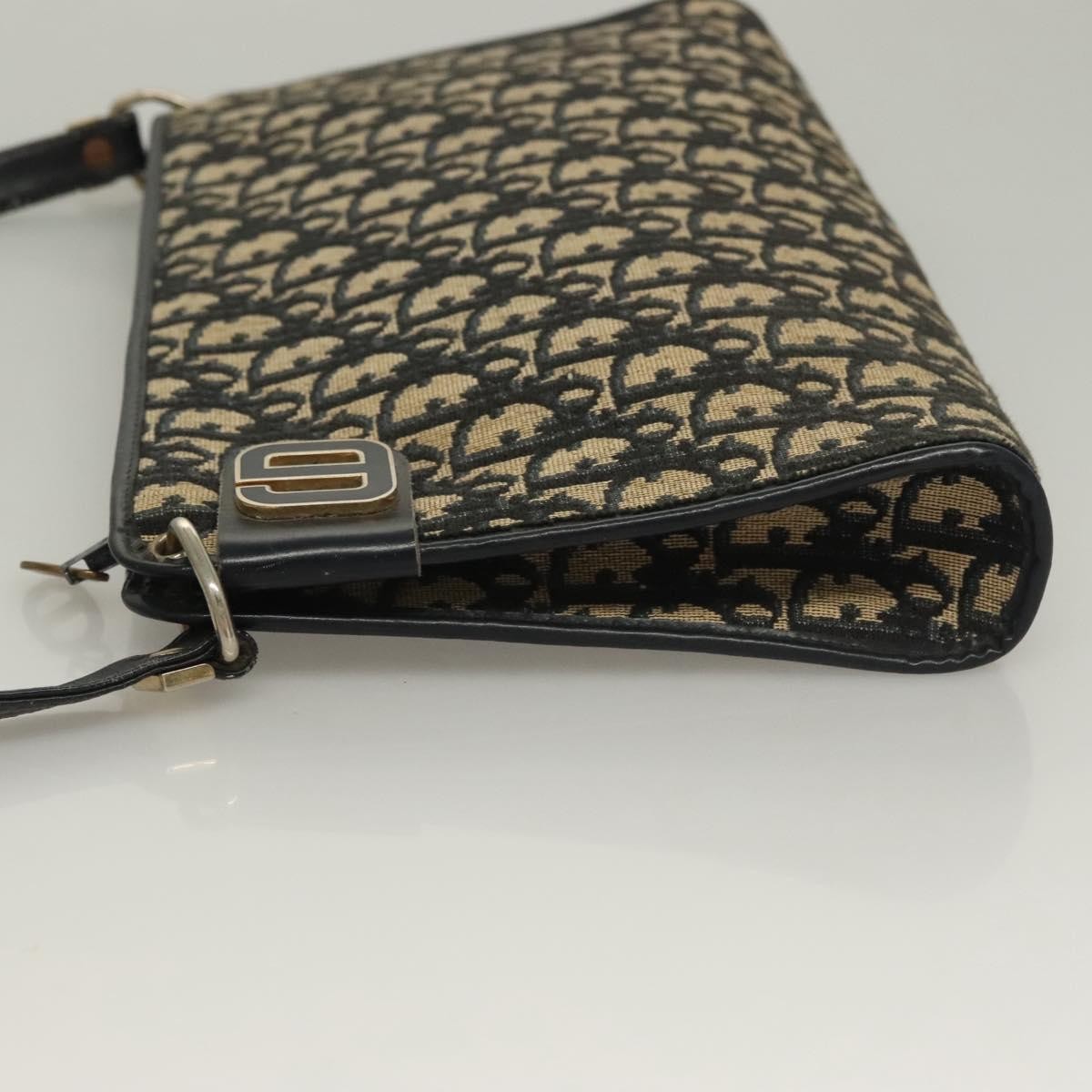 Christian Dior Vintage Trotter Shoulder Bag Canvas Navy Canvas Shoulder Bag Bag ()