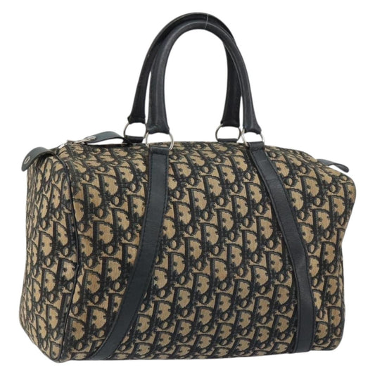 Christian Dior Vintage Trotter Boston Bag Canvas Navy Canvas Travel Bag Bag ()