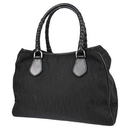 Christian Dior Lovely Tote Diorissimo Canvas Black Canvas Tote Bag Bag ()