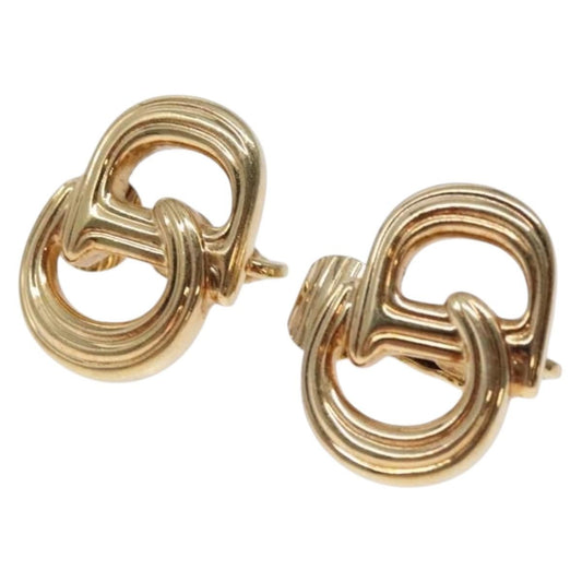 Christian Dior Vintage Cd Clip-On Earrings Metal Gold Metal Earrings Jewelry ()
