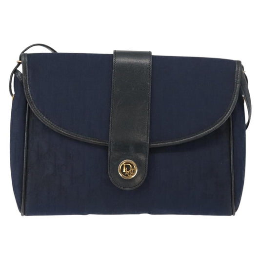 Christian Dior Vintage Trotter Shoulder Bag Canvas Navy Canvas Shoulder Bag Bag ()