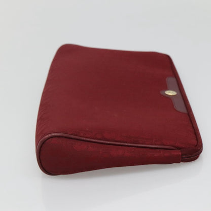 Christian Dior Trotter Pouch Canvas Red Canvas Bag ()