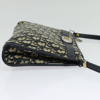 Christian Dior Vintage Trotter Shoulder Bag Canvas Navy Canvas Bag ()