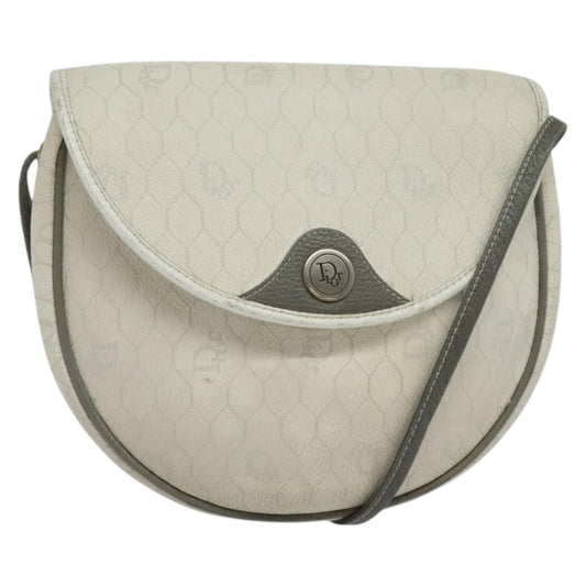 Christian Dior Vintage Honeycomb Shoulder Bag Canvas White Canvas Shoulder Bag Bag ()