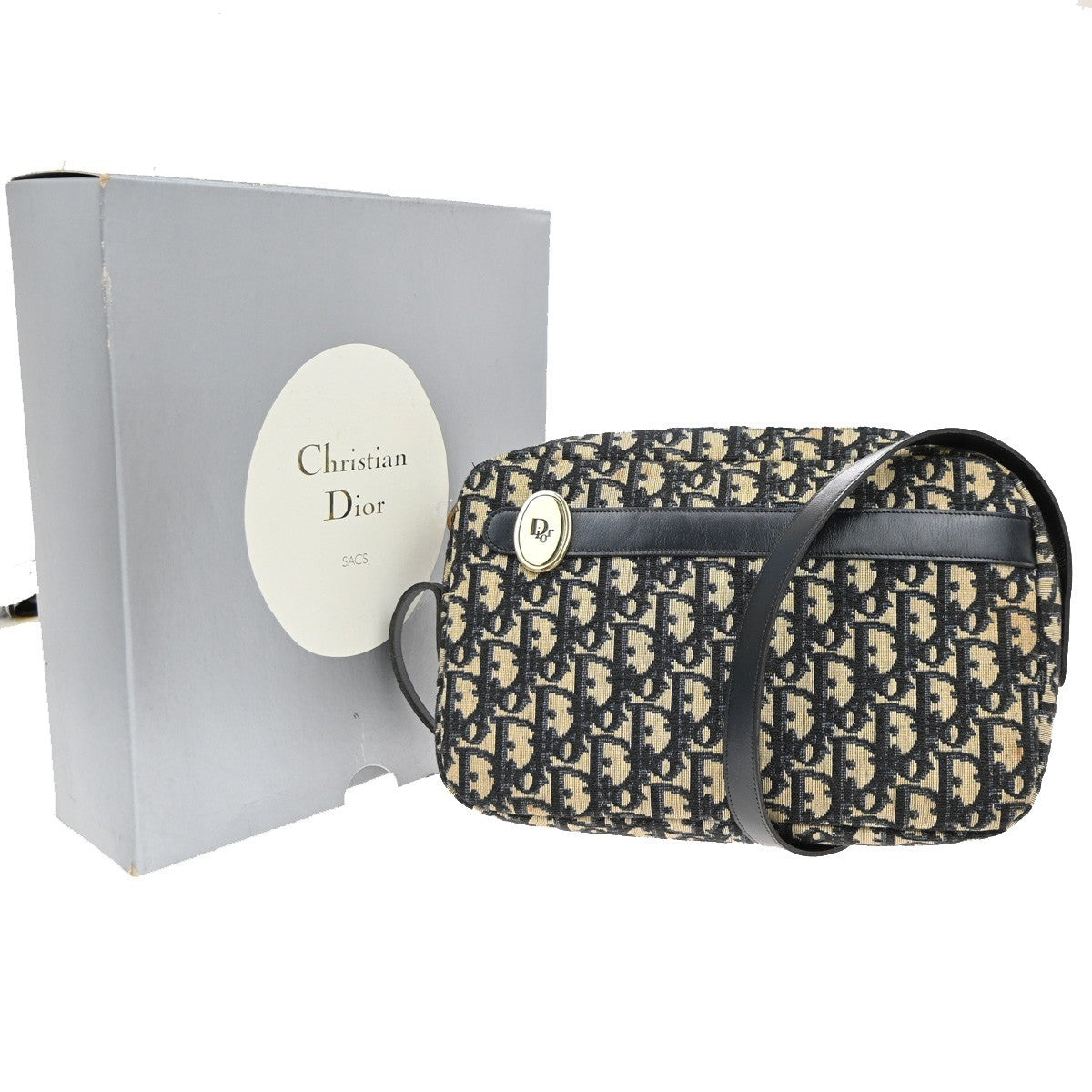 Christian Dior Vintage Trotter Shoulder Bag Canvas Blue Canvas Shoulder Bag Bag ()