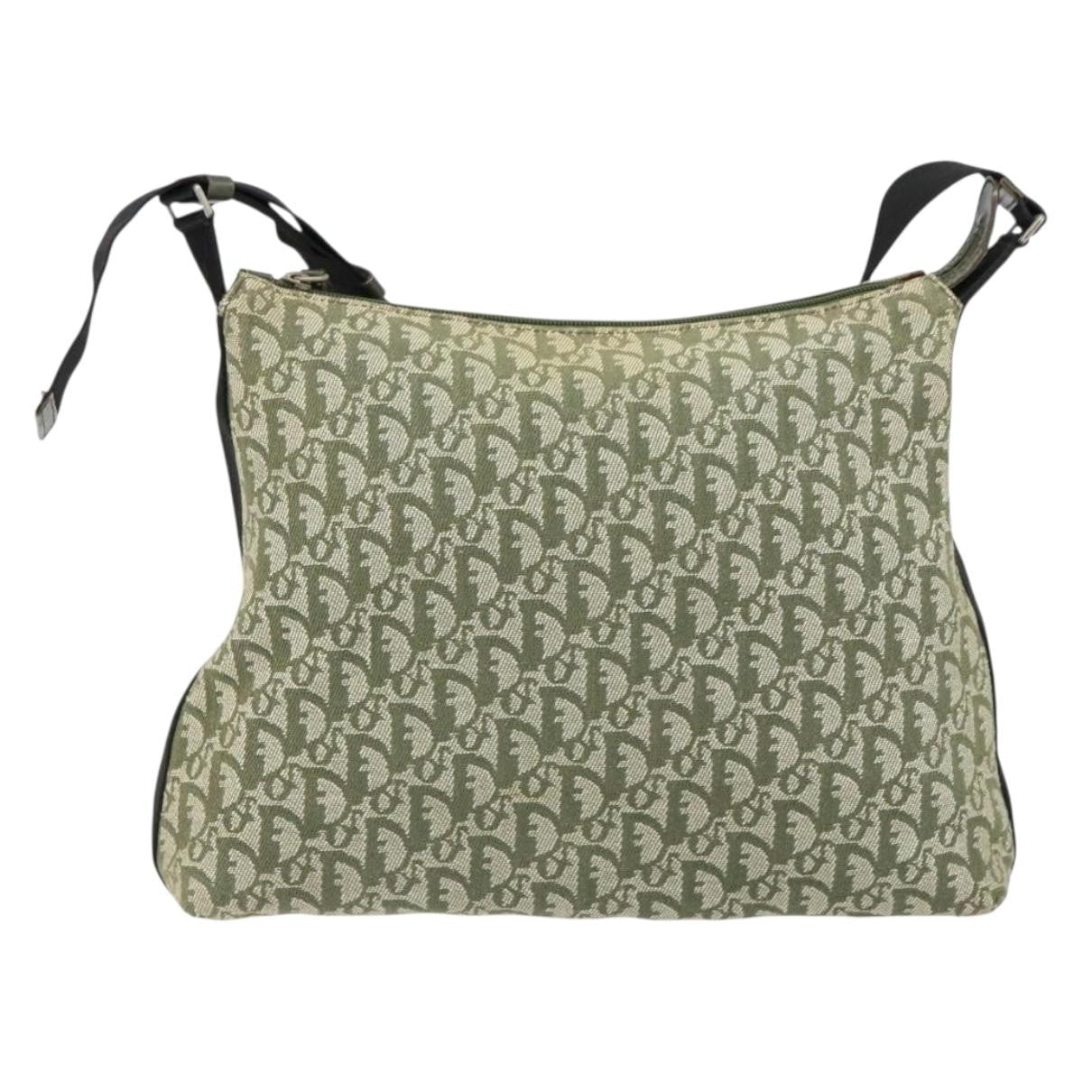 Christian Dior Vintage Trotter Shoulder Bag Canvas Green Canvas Shoulder Bag Bag ()