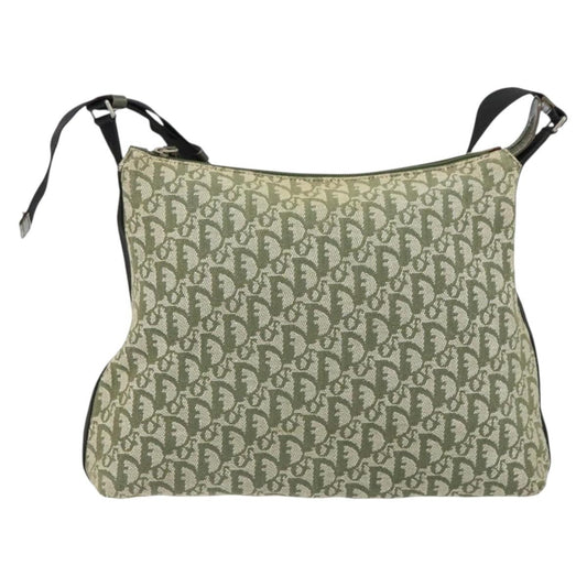 Christian Dior Vintage Trotter Shoulder Bag Canvas Green Canvas Shoulder Bag Bag ()