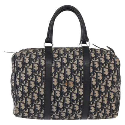 Christian Dior Vintage Trotter Boston Bag Canvas Navy Canvas Travel Bag Bag ()