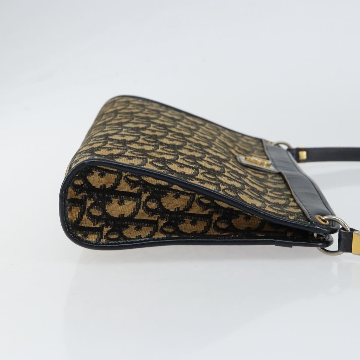 Christian Dior Vintage Trotter Shoulder Bag Canvas Navy Canvas Shoulder Bag Bag ()