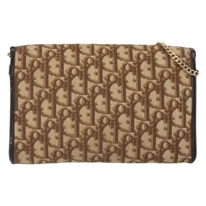 Christian Dior Vintage Trotteur Chain Shoulder Bag Canvas Beige Canvas Shoulder Bag Bag ()