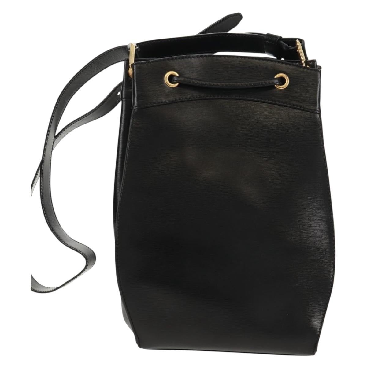 Christian Dior Vintage Shoulder Bag Leather Black Leather Shoulder Bag Bag ()