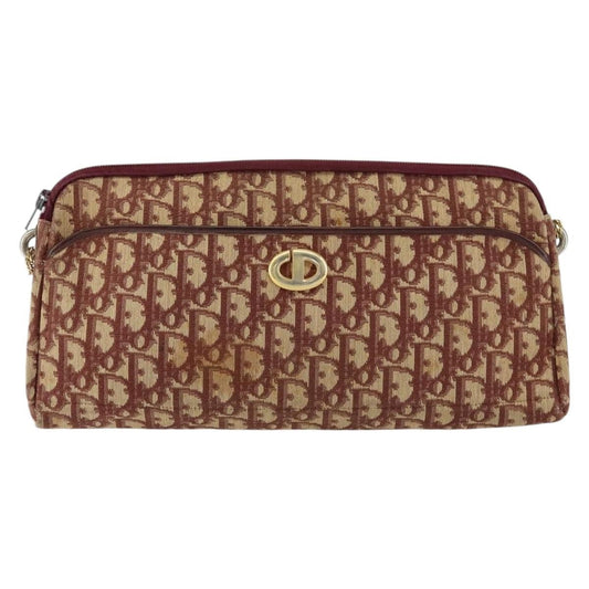Christian Dior Vintage Cd Trotter Shoulder Bag Canvas Red Canvas Shoulder Bag Bag ()