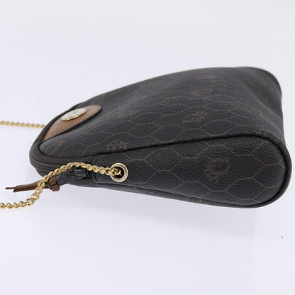 Christian Dior Vintage Honeycomb Chain Canvas Black Canvas Shoulder Bag Bag ()