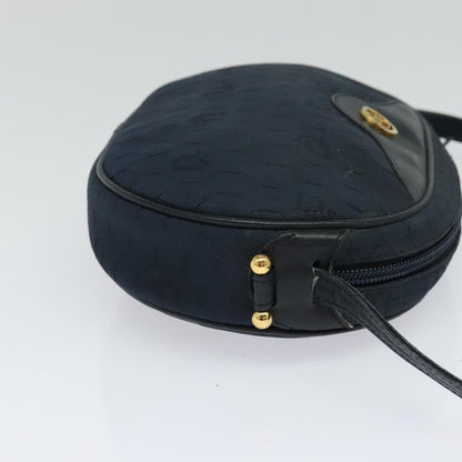 Christian Dior Vintage Honeycomb Shoulder Bag Canvas Navy Canvas Bag ()