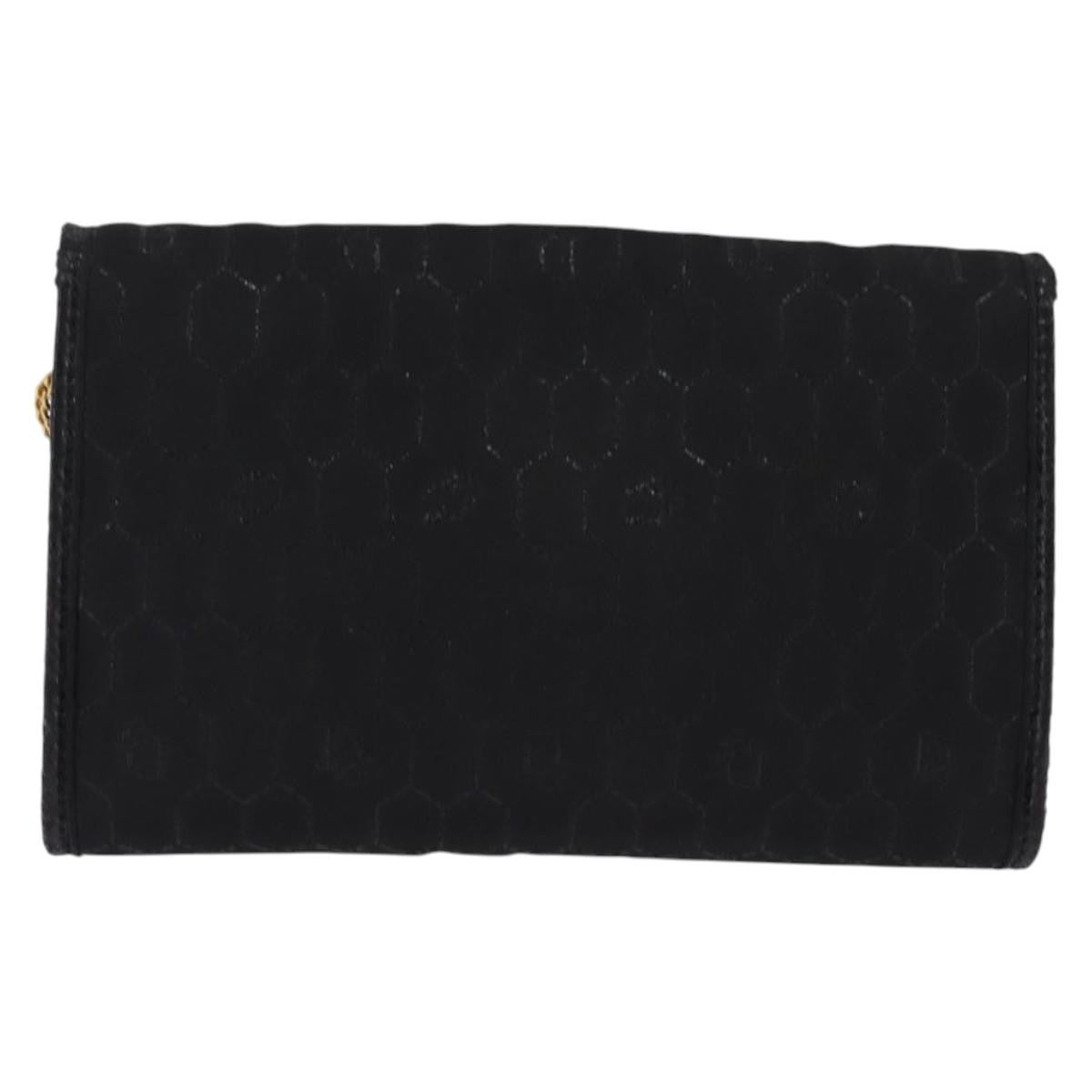 Christian Dior Vintage Honeycomb Flap Crossbody Bag Coated Canvas Black Canvas Clutche & Pouche Bag ()