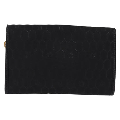 Christian Dior Vintage Honeycomb Flap Crossbody Bag Coated Canvas Black Canvas Clutche & Pouche Bag ()
