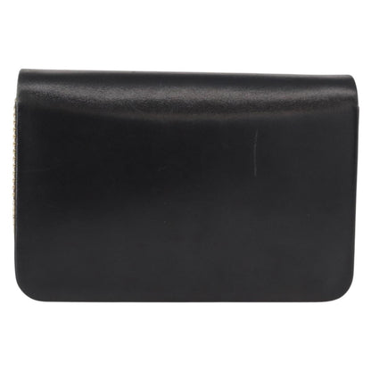 Christian Dior Vintage Cd Chain Flap Shoulder Bag Leather Black Leather Shoulder Bag Bag ()