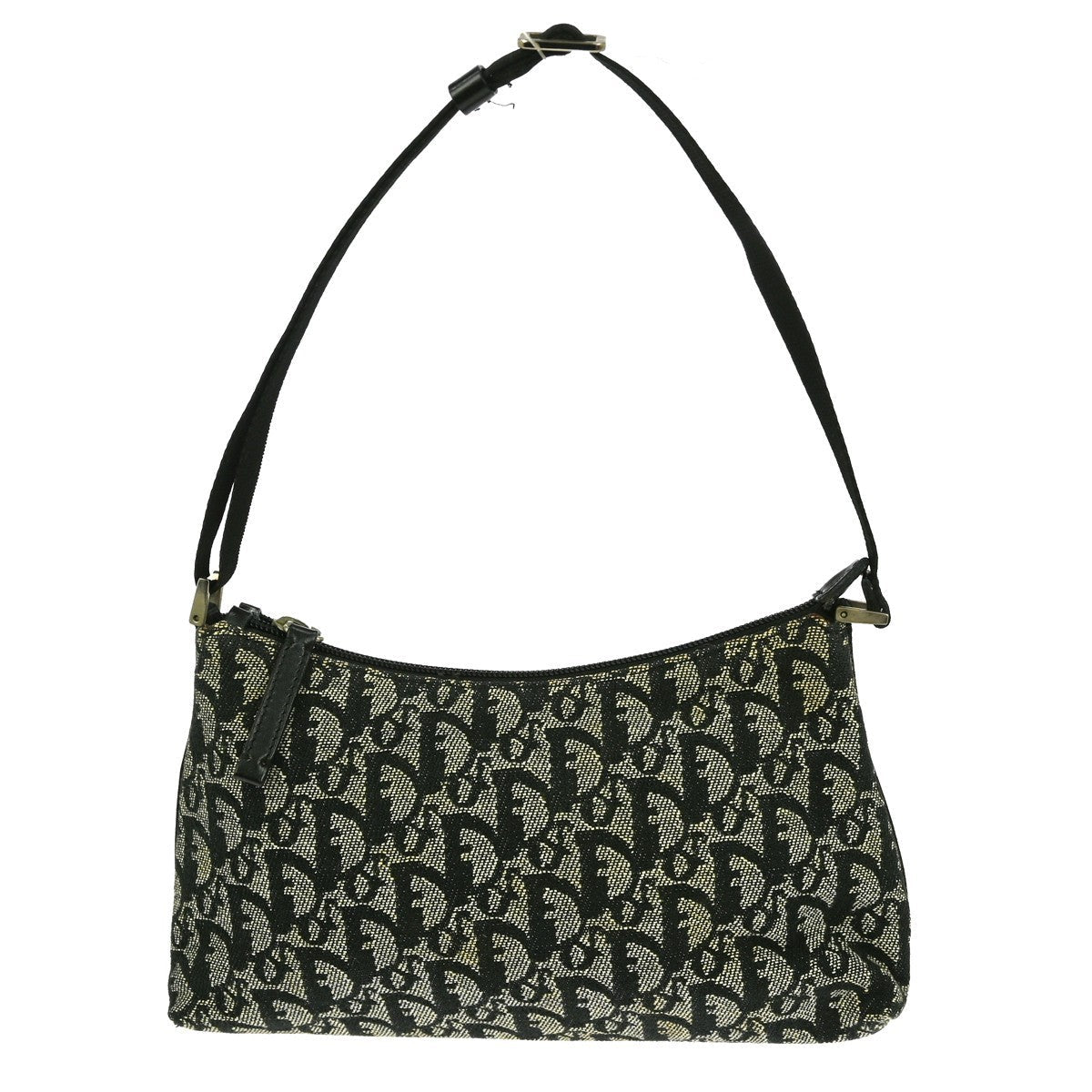 Christian Dior Vintage Trotter Handbag Canvas Black Canvas Handbag ()