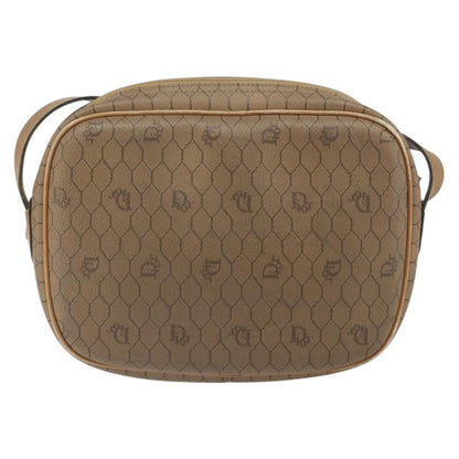 Christian Dior Vintage Honeycomb Shoulder Bag Canvas And Leather Beige Canvas Shoulder Bag Bag ()