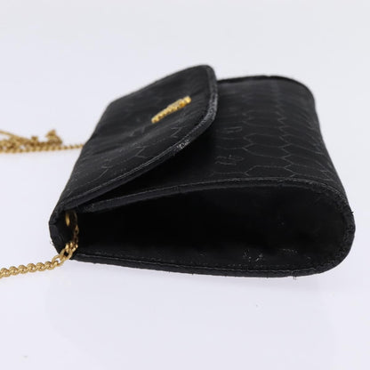 Christian Dior Vintage Honeycomb Flap Crossbody Bag Coated Canvas Black Canvas Clutche & Pouche Bag ()