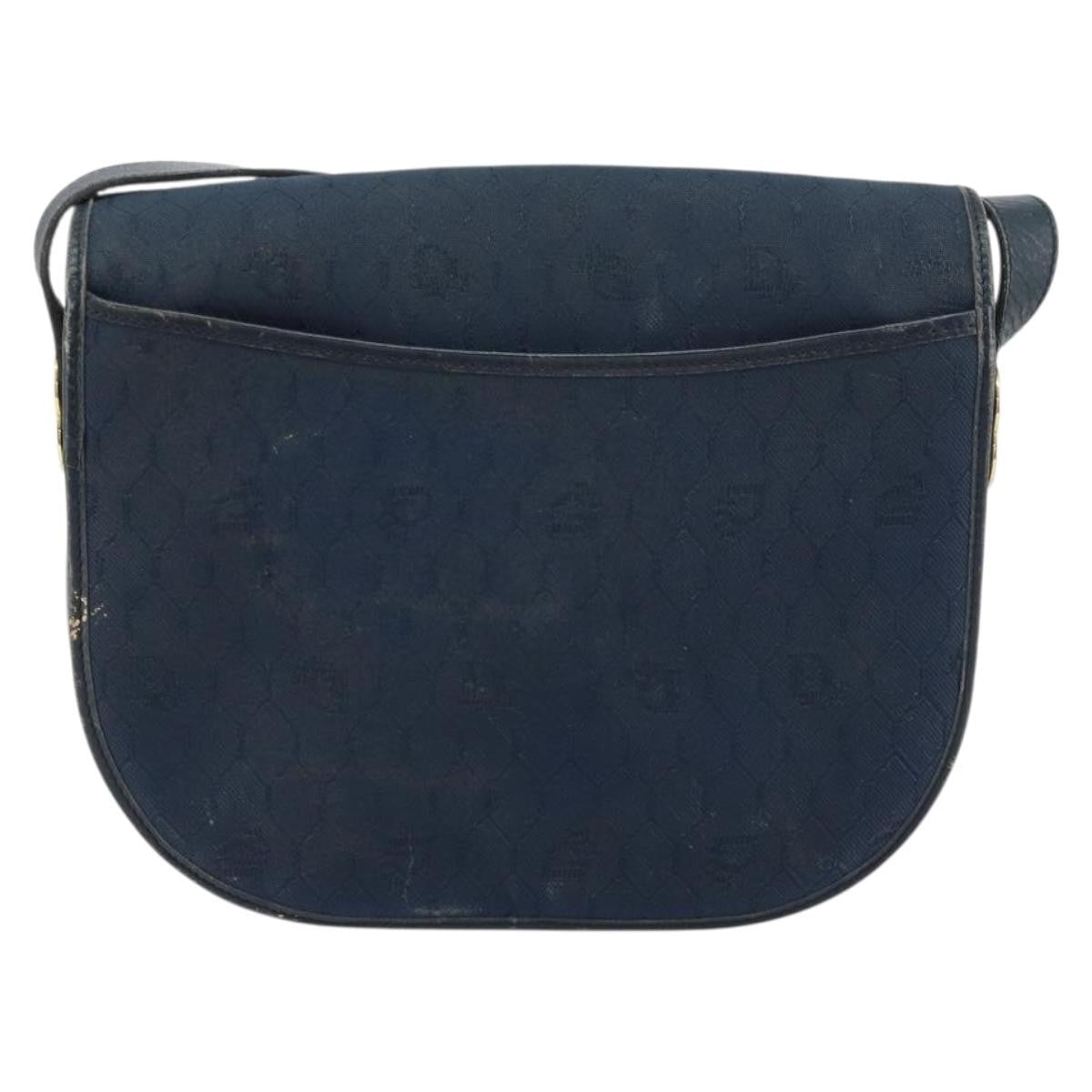 Christian Dior Vintage Honeycomb Shoulder Bag Canvas Navy Canvas Shoulder Bag Bag ()