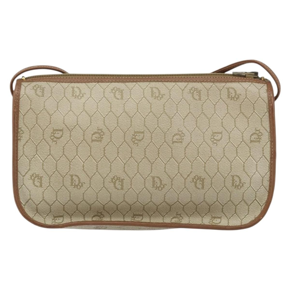 Christian Dior Vintage Honeycomb Shoulder Bag Canvas Beige Canvas Shoulder Bag Bag ()