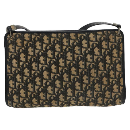 Christian Dior Vintage Trotter Shoulder Bag Canvas Navy Canvas Bag ()