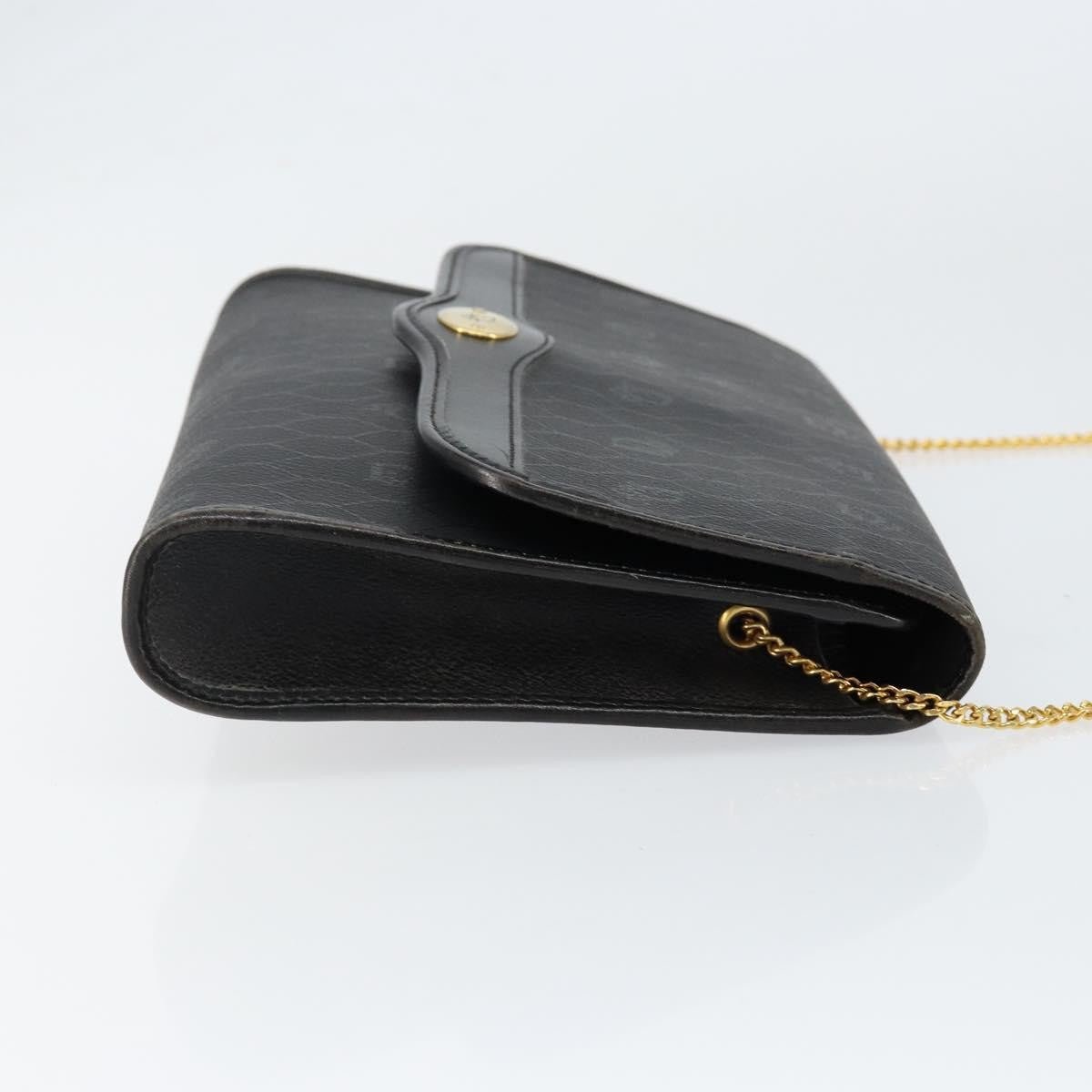 Christian Dior Vintage Honeycomb Flap Crossbody Bag Coated Canvas Black Canvas Shoulder Bag Bag ()
