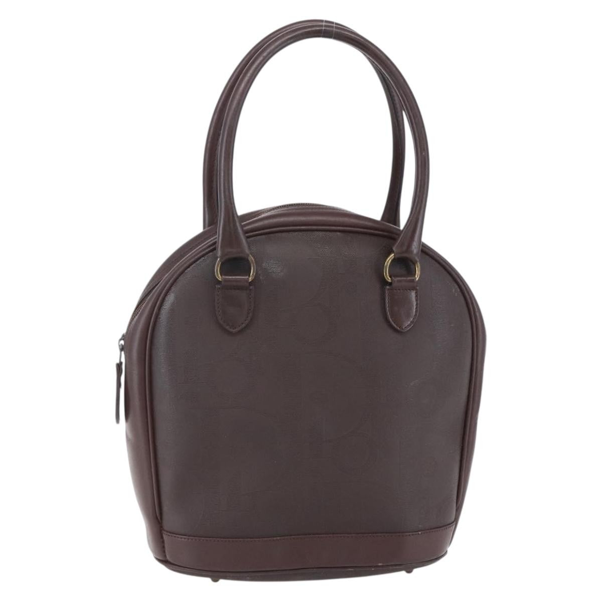 Christian Dior Vintage Trotter Handbag Canvas Brown Pvc Handbag ()