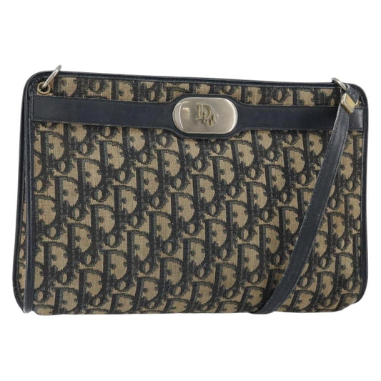 Christian Dior Vintage Trotter Shoulder Bag Canvas Navy Canvas Shoulder Bag Bag ()
