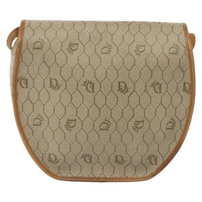 Christian Dior Vintage Honeycomb Shoulder Bag Canvas Beige Canvas Bag ()
