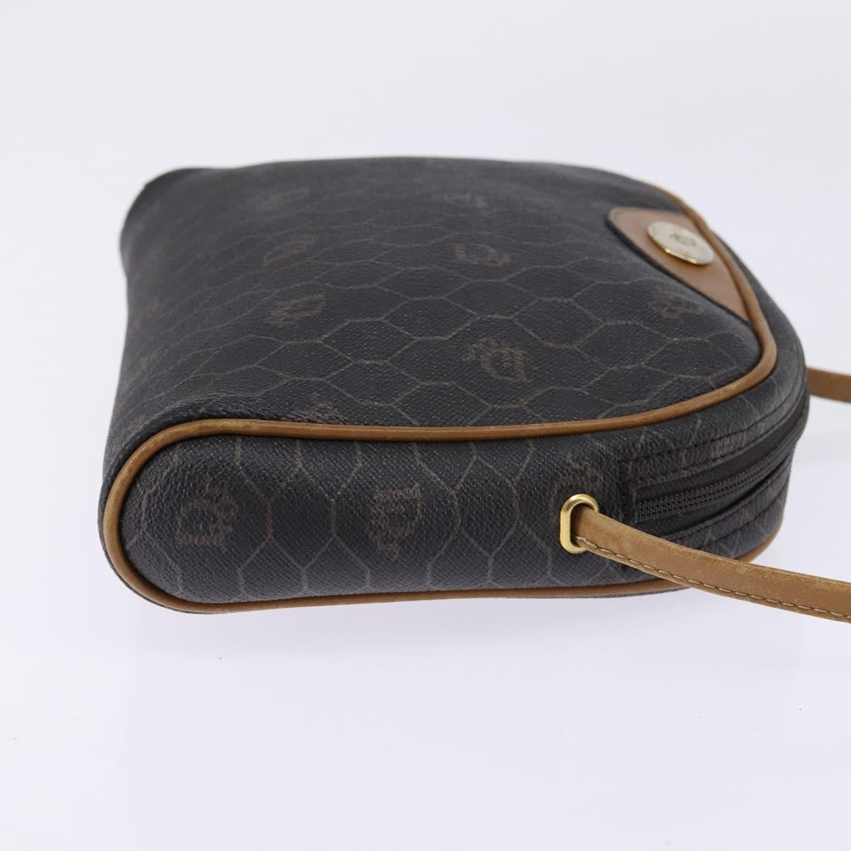 Christian Dior Vintage Honeycomb Shoulder Bag Canvas Black Canvas Bag ()