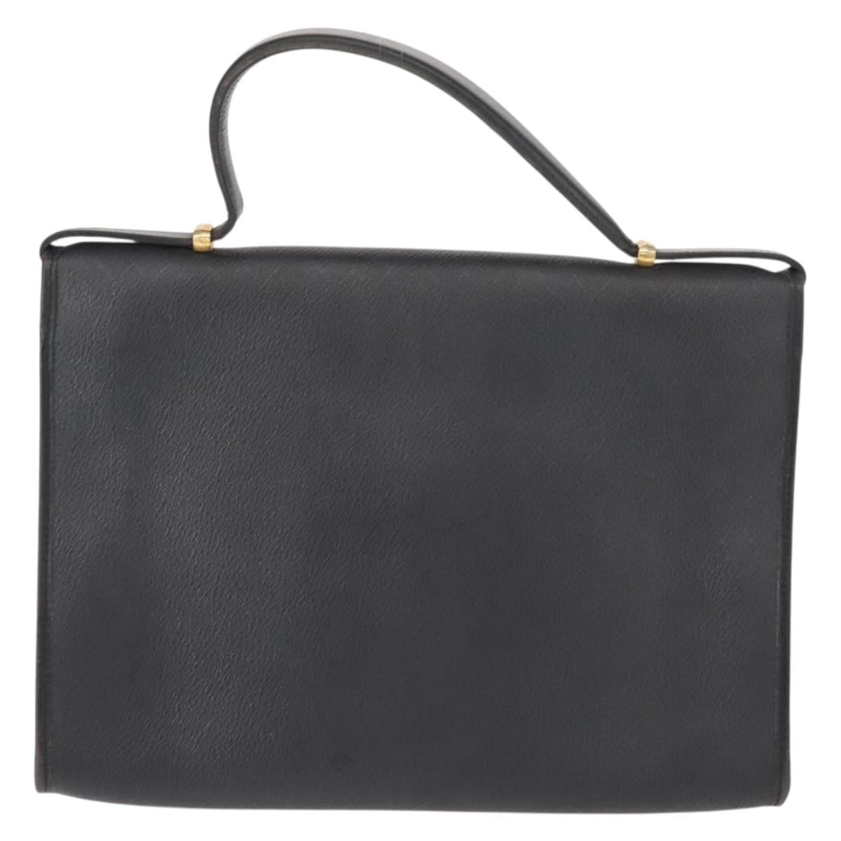 Christian Dior Vintage Honeycomb Handbag Canvas Leather Black Canvas Handbag ()