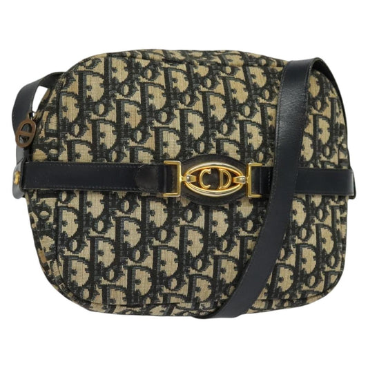 Christian Dior Vintage Trotter Shoulder Bag Canvas Navy Canvas Shoulder Bag Bag ()