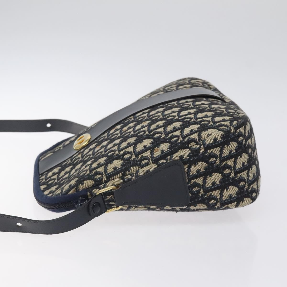 Christian Dior Vintage Trotter Shoulder Bag Canvas Navy Canvas Bag ()