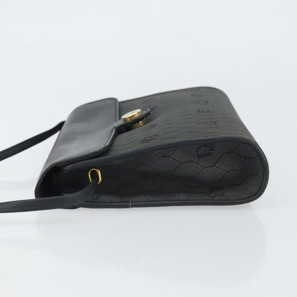 Christian Dior Vintage Honeycomb Flap Crossbody Bag Coated Canvas Black Pvc Shoulder Bag Bag ()