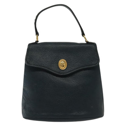 Christian Dior Vintage Handbag Leather Navy Leather Handbag ()