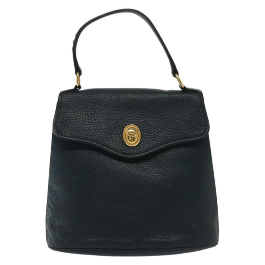 Christian Dior Vintage Handbag Leather Navy Leather Handbag ()